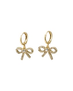 Angie Stone Inlay Bow Drop Earrings