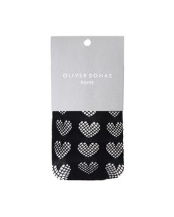 Black Heart Print Tights £12.50