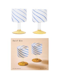 Blue Swirl Gin Glasses Set of Two £29.50