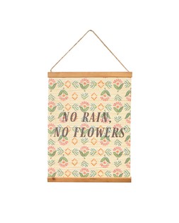 No Rain No Flowers Bamboo Hanging Wall Decor £14.50