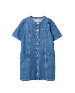Oliver Bonas Blue Denim Popper Mini Dress £75