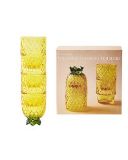 Oliver Bonas Pineapple Stacking Tumblers S4 £24.50