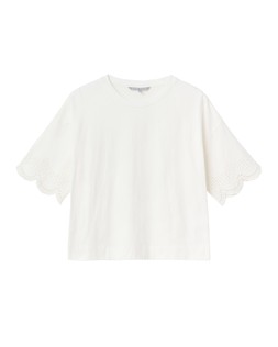 Oliver Bonas White Cutwork Sleeve Tee £35