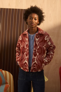 Rust & Cream Floral Collar Wool Blend Jacket £95
