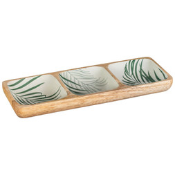 B&M GARDEN SS26 // BOTANICAL // 3 SECTION SERVING PLATTER // £8 //