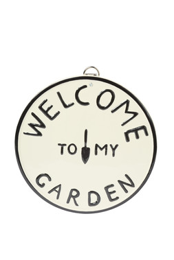 B&M GARDEN SS26 // PLANTERS, POTS & FOLIAGE // WELCOME TO MY GARDEN PLAQUE // £3 //