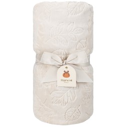 435086 leaf embossed throw natural1