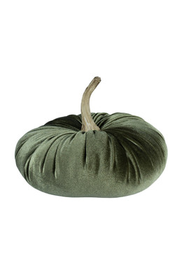 Velour Pumpkin cushion green
