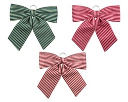 Striped bow 3 assorted colour