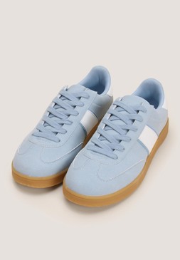 Blue Retro Stripe Gum Sole Trainers