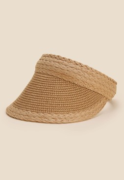 Neutral Straw Visor Hat