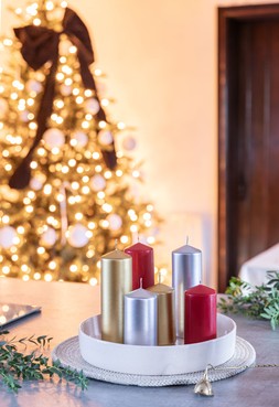 Christmas at Ivyline 2025 - FESTIVE PILLAR CANDLES £5.99 - £7.99