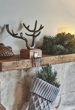 Antler Stocking Holder Antique Brass &pound;34.99
