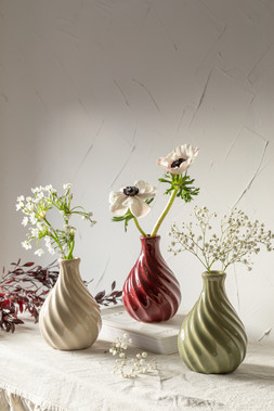 BELLE BUD VASE IVORY, BELLE BUD VASE SAGE & BELLE BUD VASE PLUM £9.99 EACH