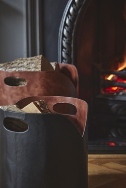 Black Faux Leather Log Bucket &pound;89.99