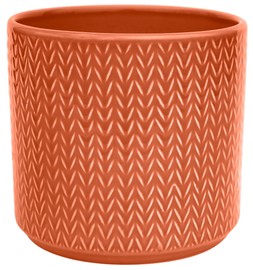 CHEVRON SIENNA PLANTER H15CM D15CM £13.99