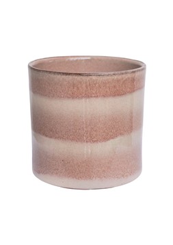 DORA PINK REACTIVE STRIPE PLANTER H18CM D19CM