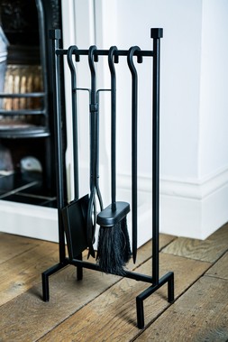IRON HANGING RACK FIRESIDE COMPANION SET