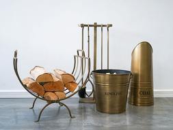 Linear Log Basket Brass &pound;124.99