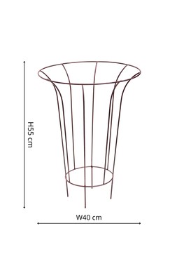 OUTDOOR FLUTED CLIMBER H55CM W40CM