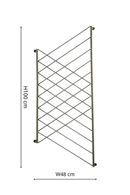 OUTDOOR LINEAR TRELLIS ZINC H100CM W48CM
