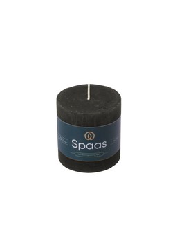 RUSTIC UNSCENTED PILLAR CANDLE 70:70 BLACK £4.99