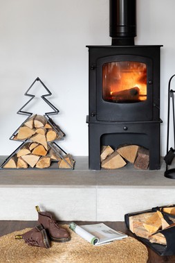 Christmas at Ivyline 2025 - TREE LOG HOLDER BLACK H46CM D43CM