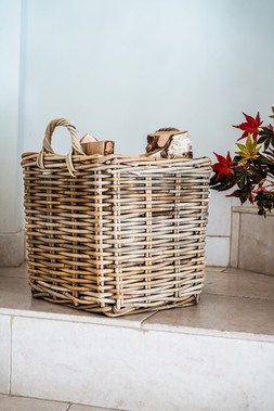 Wicker Log Basket Square Set Of 2 &pound;129.99