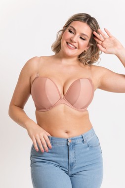 Superhero Multiway Padded Plunge Bra Latte Beige