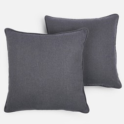 OHS Woven Texture Cushion Covers - Charcoal - £9.50