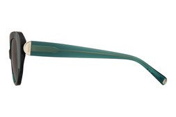 Barbour BAS-3092 Bottle Green Crystal & Gold Women's Sunglasses