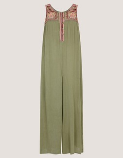 Lidia Embroidered Jumpsuit Green