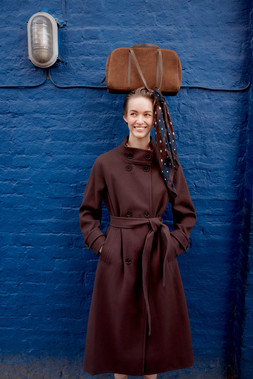 Cate Suede Bowler Bag