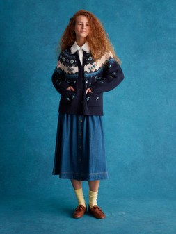 Hali Floral Handknit Cardigan