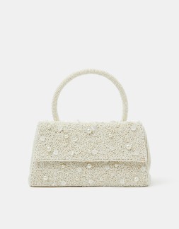 Bridal Floral Beaded Handheld
