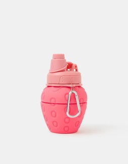 Girls Collapsible Strawberry Water Bottle