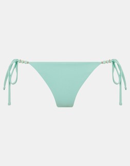 Bead Strap Textured Bikini Bottoms
