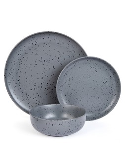 Very Home Grey Speckle Reactive 12 Piece Dinner Set £55