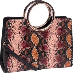 Deichmann Pink & Orange Snake Tote Bag