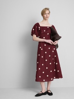 PRIMARK The Edit Linen Puff-Sleeve Midi Dress £36, €38, $48, PLN165, CZK990, RON185