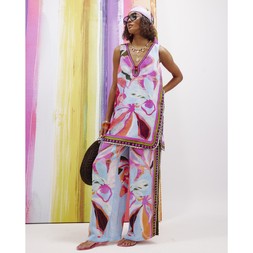 Blue Printed Shift Dress