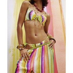 Green Stripe Balloon Leg Trousers