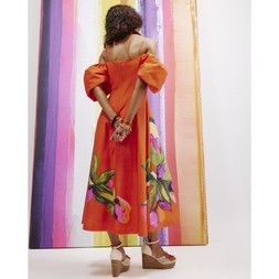 FLORAL BUST MAXI DRESS