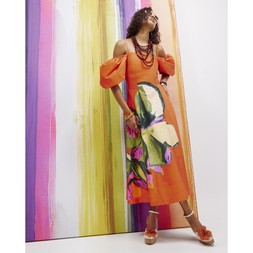 FLORAL BUST MAXI DRESS