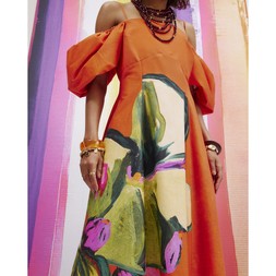 FLORAL BUST MAXI DRESS