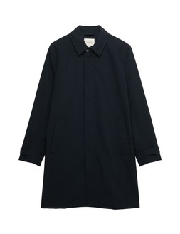 M&S Autograph Performance Tech Mac with Wool, Dark Navy, £120