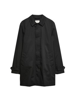 M&S Cotton Blend Car Coat Mac, Black, £80