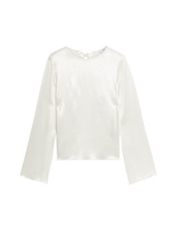 M&S The Edit Ecru Satin Blouse £29.50